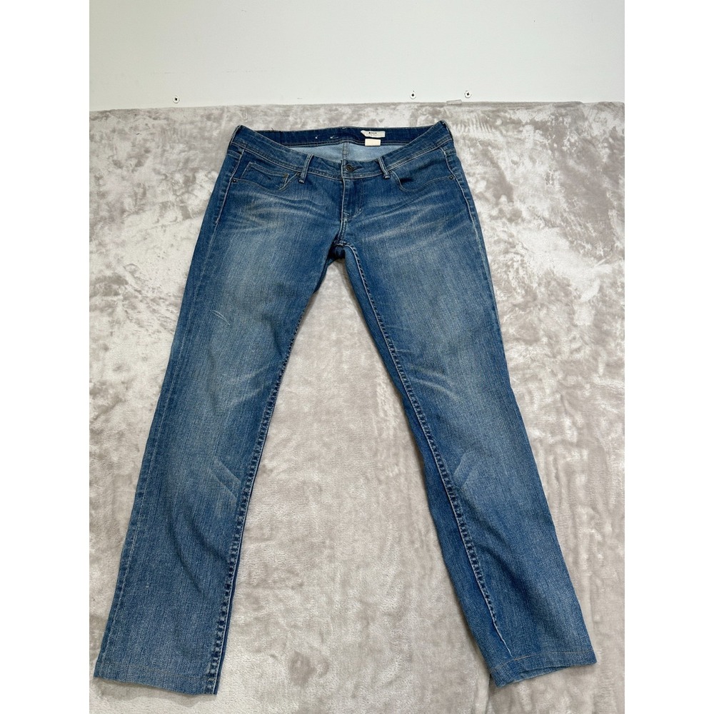 SQIN‎ Jeans Womens Size 31x32 Blue Low Waist Slim 5 Pocket Denim Light Fade EUC